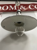 Brushed Round Aluminium & Acorn Shape Glass Pendant Ceiling Light, Model XF40A (Boxed/New). - 3