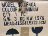 Brushed Round Aluminium & Acorn Shape Glass Pendant Ceiling Light, Model XF40A (Boxed/New). - 9