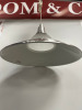 Brushed Aluminium & Primatic Glass Bowl Pendant Ceiling Light, Model XF17B (Boxed/New). - 3