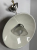 Brushed Aluminium & Primatic Glass Bowl Pendant Ceiling Light, Model XF17B (Boxed/New). - 8