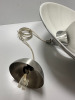 Brushed Aluminium & Primatic Glass Bowl Pendant Ceiling Light, Model XF17B (Boxed/New). - 9