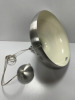 Brushed Aluminium with Enamel Effect Inside, Pendant Ceiling Light, Model XF37A (Boxed/New). - 7