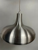 Brushed Aluminium with Enamel Effect Inside, Pendant Ceiling Light, Model XF37A (Boxed/New).