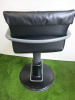 Takara Belmont Pump Action Styling Chair, Upholstered in Black Faux Leather with Heavy Metal Base. - 4