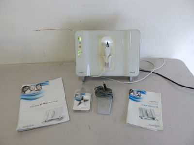 Applisonix Selectiff Pro Professional Ultrasound Hair Removal Machine, S/N 1008SEP00719. Comes with Attachment, Foot Pedal & User Manual.