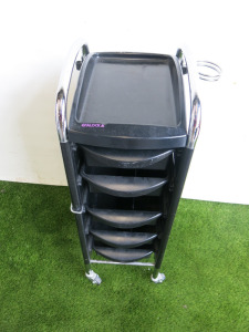 Efalock Hair Dressers Work Trolley on Castors with 5 Drawers.
