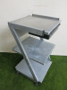 Three Tier Metal Salon Trolley. - 2