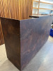 Salon Reception Desk/Counter with Glass Top, 4 Lockable Drawers, Open Rear Storage & Laminate Finish. Size H116 x W195 x D55cm - 3