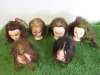 6 x Hairdressing Training Heads with Assorted Colours & Length of Hair & 6 x Assorted Tripods. - 6