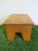 Pair of Savicci Foot Rests, One with Velvet Cover & Small Wooden Foot Rest. - 5