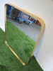 Brass Effect Oblong Wall Hung Mirror, Size H61 x W51cm. NOTE: damage to edge (As Viewed/Pictured). - 2
