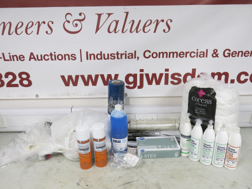 Assorted Barbers/Salon Consumables, Disicide, Creams Etc (As Viewed).