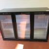 Blizzard Triple Door Undercounter Glass Door Bar Bottle/Beer Refrigerator with Fitted LED Lighting