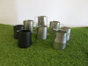 8 x Assorted Size Stainless Steel Milk Jugs.