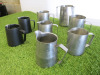 8 x Assorted Size Stainless Steel Milk Jugs. - 3