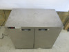 Osbourne Stainless Steel Double Door Under Counter Fridge, Model 220E, S/N222281/0818. Size H80 x W90 x D53cm. - 2