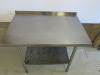 Stainless Steel Prep Table with Shelf Under, Size H73 x W89 x D92cm. - 2