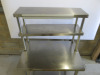 Stainless Steel Prep Table with Shelf Under & Over. Size H145 x W90 x D61cm. - 2