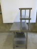 Stainless Steel Prep Table with Shelf Under & Over. Size H145 x W90 x D61cm. - 3