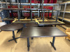 31 x Restaurant Tables with Dark Wood Laminate Tops & Metal Bases to Include: 8 x Rectangle, Size 75 x 150 x 80cm, 8 x Square, Size H75 x W80 x D90cm, 13 x Rectangle, Size 75 x 120 x 80cm & 2 x Round (1 x 90 & 1 x 70 cm Dia). - 4