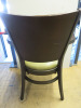 22 x Dark Walnut Dining Chairs Upholstered in Green Faux Leather to Include: 3 x Carvers & 19 x Dining Chairs. - 3