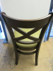 22 x Dark Walnut Dining Chairs Upholstered in Green Faux Leather to Include: 3 x Carvers & 19 x Dining Chairs. - 5