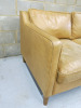 West Elm Leather 3 Seater Sofa with 3 Cushions & 3 Back Cushions. Size H77 x W205 x D90cm. - 6