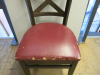 12 x Dark Walnut Dining Chairs Upholstered in Red Faux Leather to Include: 4 x Carvers & 8 x Dining Chairs. - 5