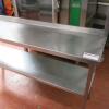 Stainless Steel Serving Table with Shelf Under and Two Shelf Stainless Gantry Over. Size (H)154 cm x (D)45cm x (W)150cm - 3