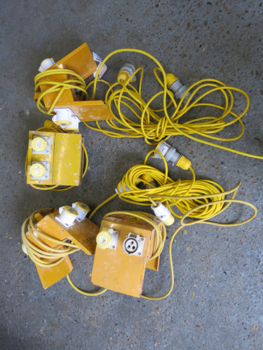 Quantity of 110v Splitters & Extension Leads to Include: 4 x 110 4 Way Splitter Boxes & 2 x 110v Extension Leads