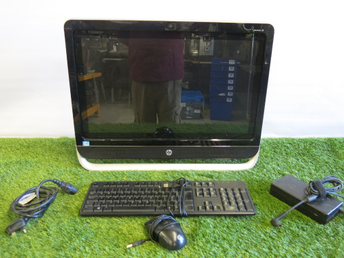 HP Pavilion 23" TouchSmart All In One PC, Model 23-f31 1ea. Running Windows 10 Pro, Intel Core i5-3340S, CPU @ 2.80Ghz, 6GB RAM, 868GB HDD. Comes with Power Supply, Keyboard & Mouse.