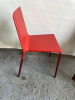 10 x Allermuir A830 Heavy Duty Rubberised Red Frame Stacking Chairs - 2