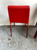 10 x Allermuir A830 Heavy Duty Rubberised Red Frame Stacking Chairs - 3