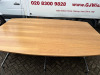 Large 2 Part Wooden Conference Table on Chrome 6 Leg Base. Overall Size 295 x 200cm. - 3