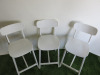 3 x Taburete Birma Plastic High Back Stools In White. Size H95cm. - 2