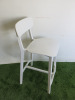 3 x Taburete Birma Plastic High Back Stools In White. Size H95cm. - 3