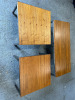 3 x Assorted Wooden Topped Coffee/Side Tables with 2 x H33 x W56 x D56cm & 1 x H33 x W46 x D108cm. - 2