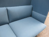 Designer German Made High Back Two Seater Reception Sofa in Light Blue, Model 47901 Outline Studio UK. Size H114 x W175 x D75cm. - 5