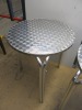 Pair of Chrome Bistro Tables, Size 60cm. - 2