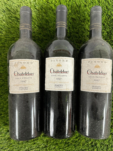 3 x 1997 Bottles of Pinord Chateldon Gran Reserva Cabernet Sauvignon, Red Wine 75cl.