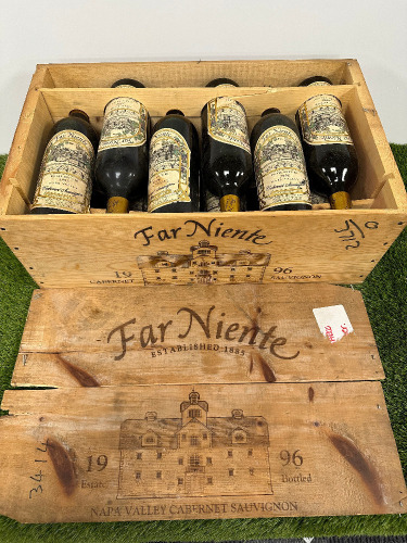 Case Containing 12 x Bottles of Far Niente Napa Valley Estate Bottled Cabernet Sauvignon Red Wine to Include: 1 x 1995, 10 x 1996 & 1 x 1997. Comes in Wooden Case.