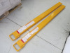 Pair of 6ft Forklift Extensions in Yellow.