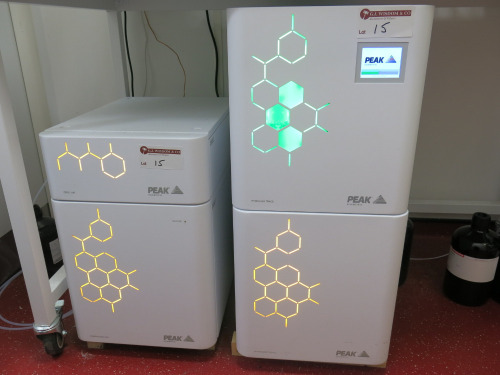 Peak Scientific Nitrogen & Hydrogen Generators to Include: Precision Hydrogen Trace 250cc, S/N 722090672, Precision Nitrogen Trace 250cc, S/N 722091051 & Precision Air Compressor, S/N 722100841 with Precision Zero Air, S/N 722100275. Install Date Early 20