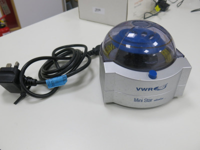 WVR Mini Star Silver Line Kinetic Energy 26 Joules Galaxy Mini Centrifuge, S/N 1408 0082.