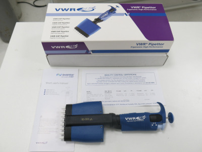 VWR Ergonomic High-Performance 8 Channel ME300, 50-300, S/N C53840104. Comes in Original Box.