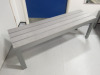 Ikea Metal & Composite Slated Staff Changing Room Bench, 127cm Wide.