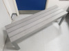 Ikea Metal & Composite Slated Staff Changing Room Bench, 127cm Wide. - 2