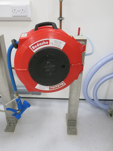 Macnaught Retracta Floor Mounted Hose Reel.