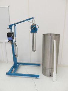 Silversun Mixer, Model BX on Mobile Gantry with 200 Litre Stainless Steel Vat White Plastic Stirring Paddle & Attachments (As Viewed/Pictured).