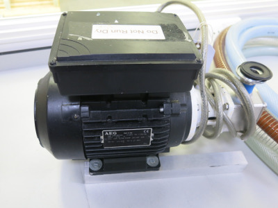 AEG Liquid Vacuum Pumps, Type AMME80ZBA6. Comes with Assorted Pipes.